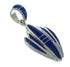 Southwestern Genuine Sterling Silver And Lapis Pendant YX67372